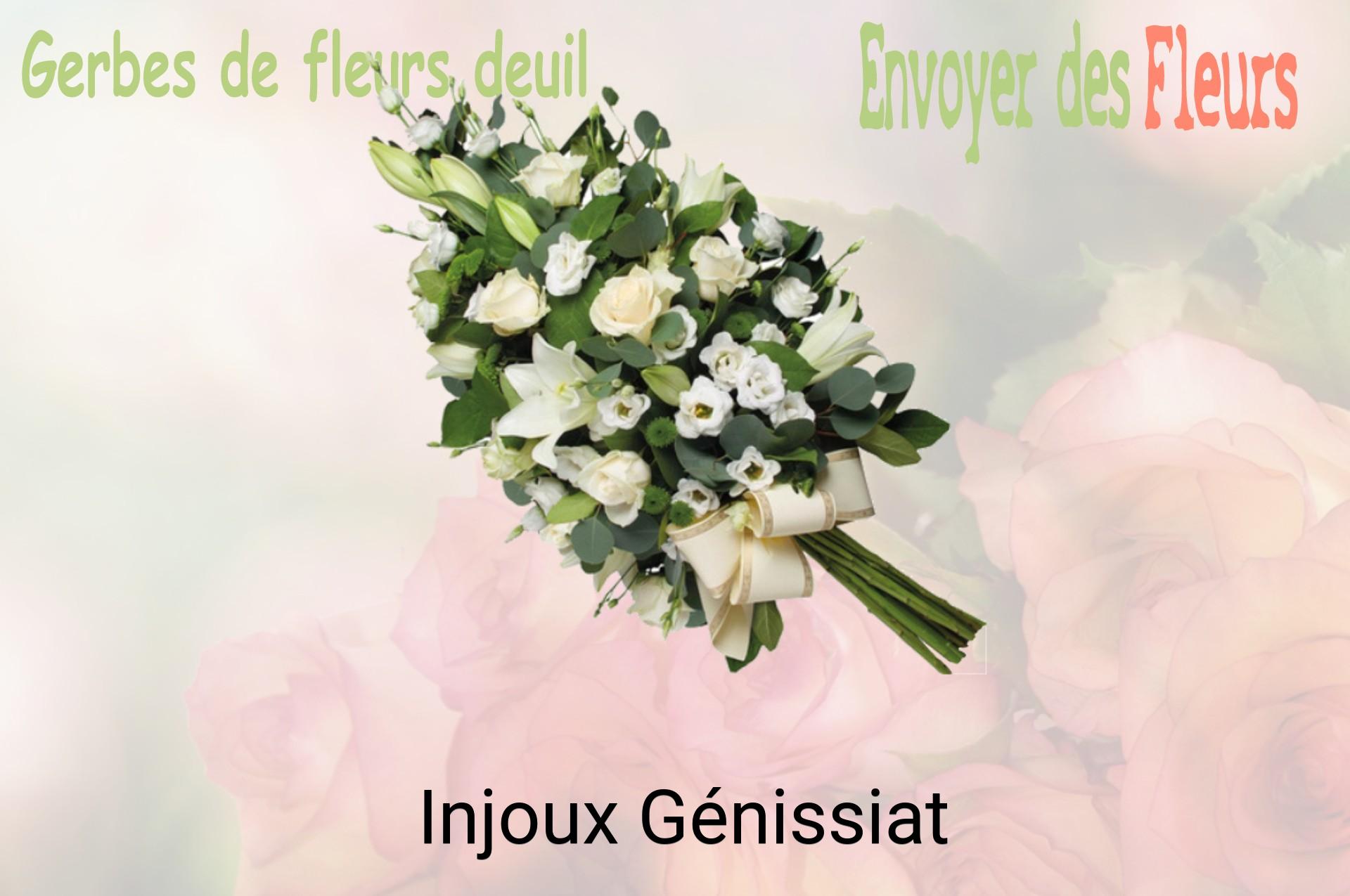 Gerbe de fleurs de deuil livrée à Injoux-Génissiat